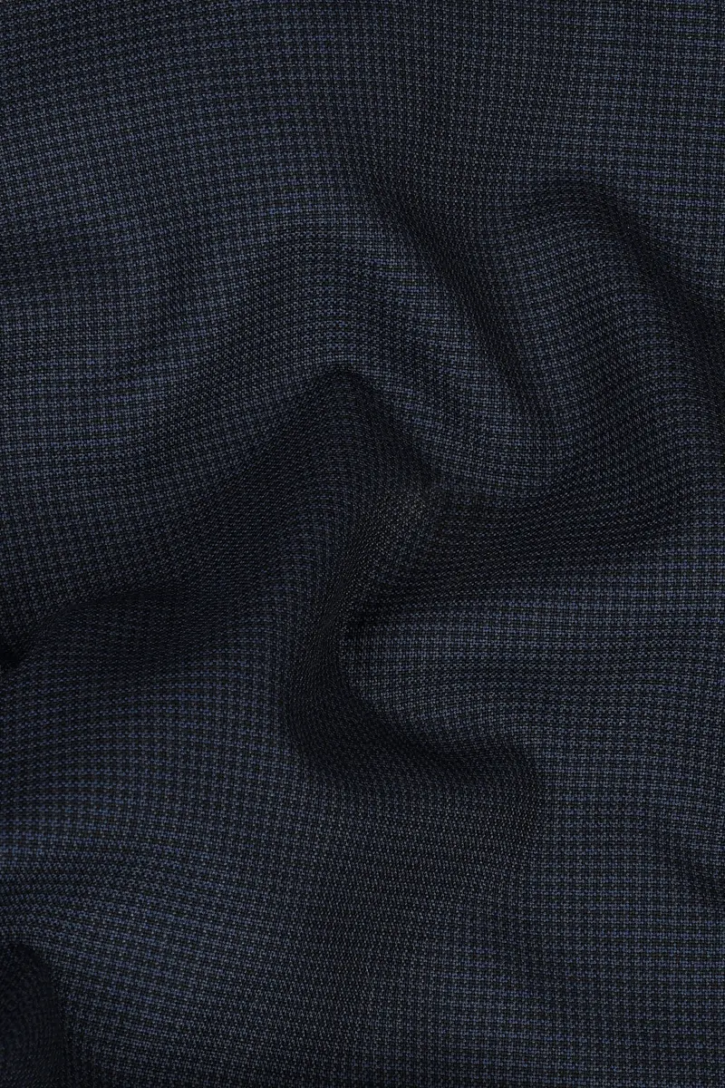 Mirage Black Houndstooth Wool Rich Double-Breasted Suit 3