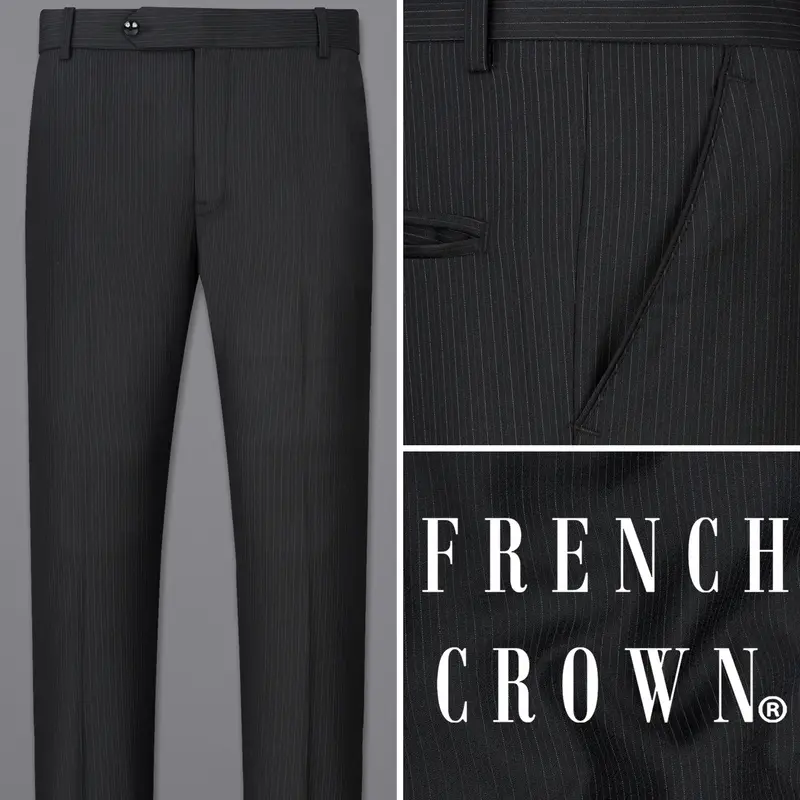 Mirage Black Striped Pant 1
