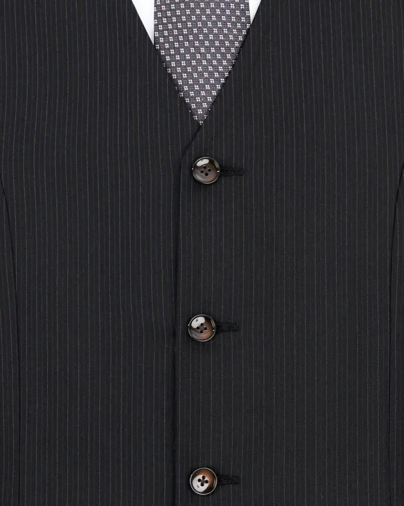 Mirage Black Striped Waistcoat 5
