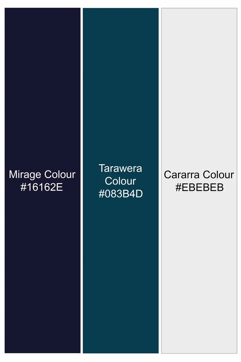 Mirage Blue And Cararra White Textured Corduroy Designer Overshirt/Shacket 9