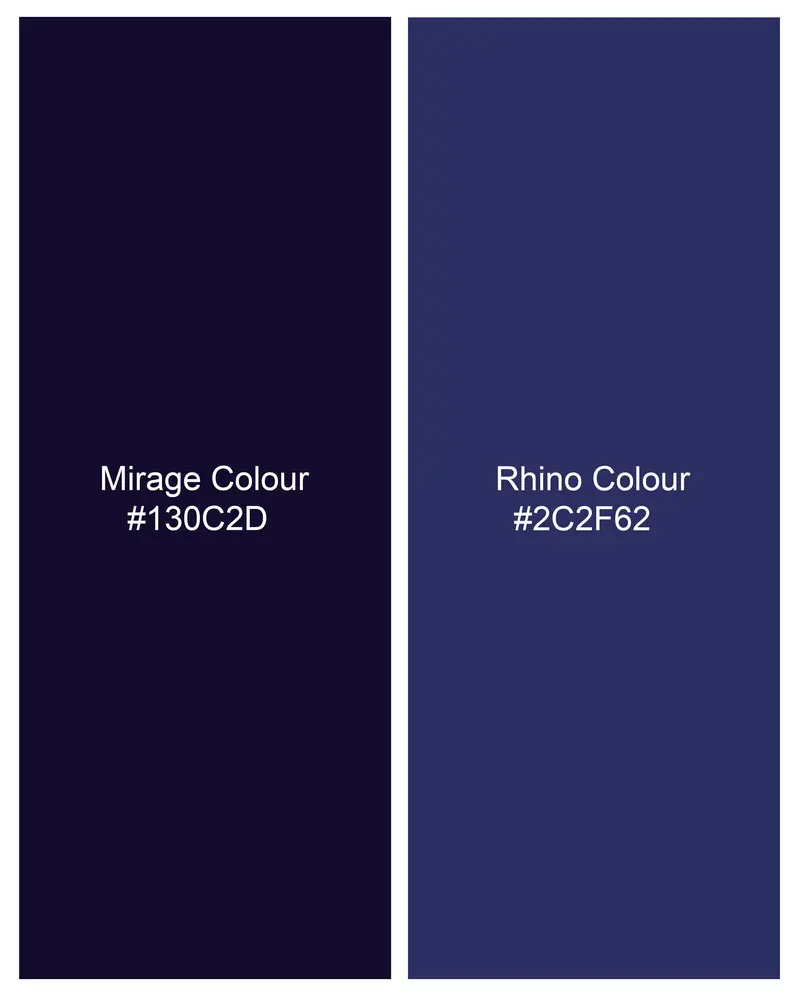 Mirage Blue And Rhino Blue Striped Dobby Shorts 7