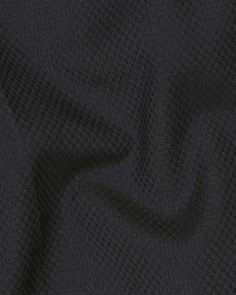 Mirage Blue Diamond Textured Waistcoat 3