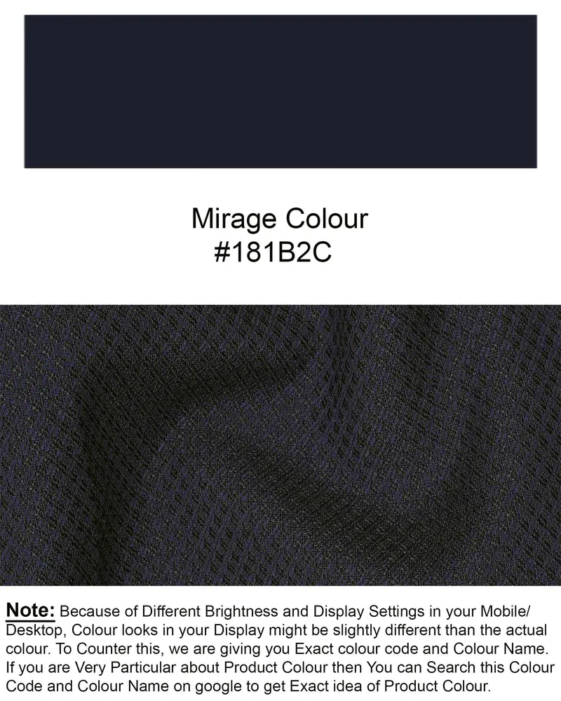 Mirage Blue Diamond Textured Waistcoat 8