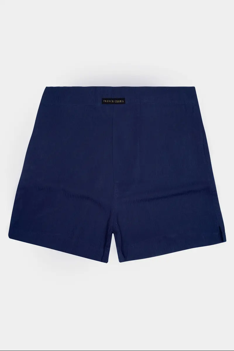 Mirage Blue Dobby Textured Premium Cotton Boxer 2