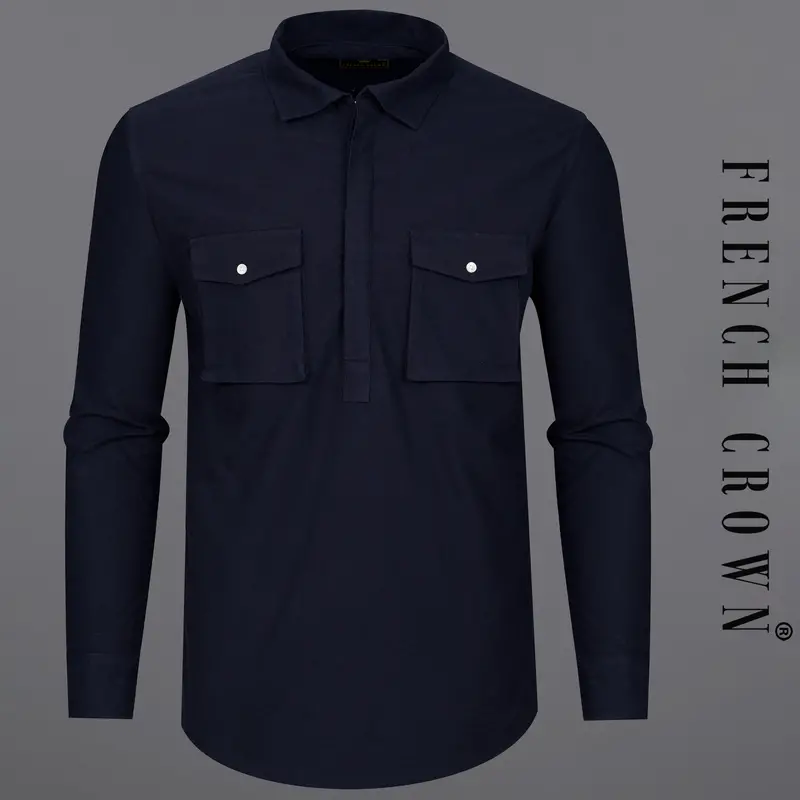 Mirage Blue Flannel Designer Shirt 1