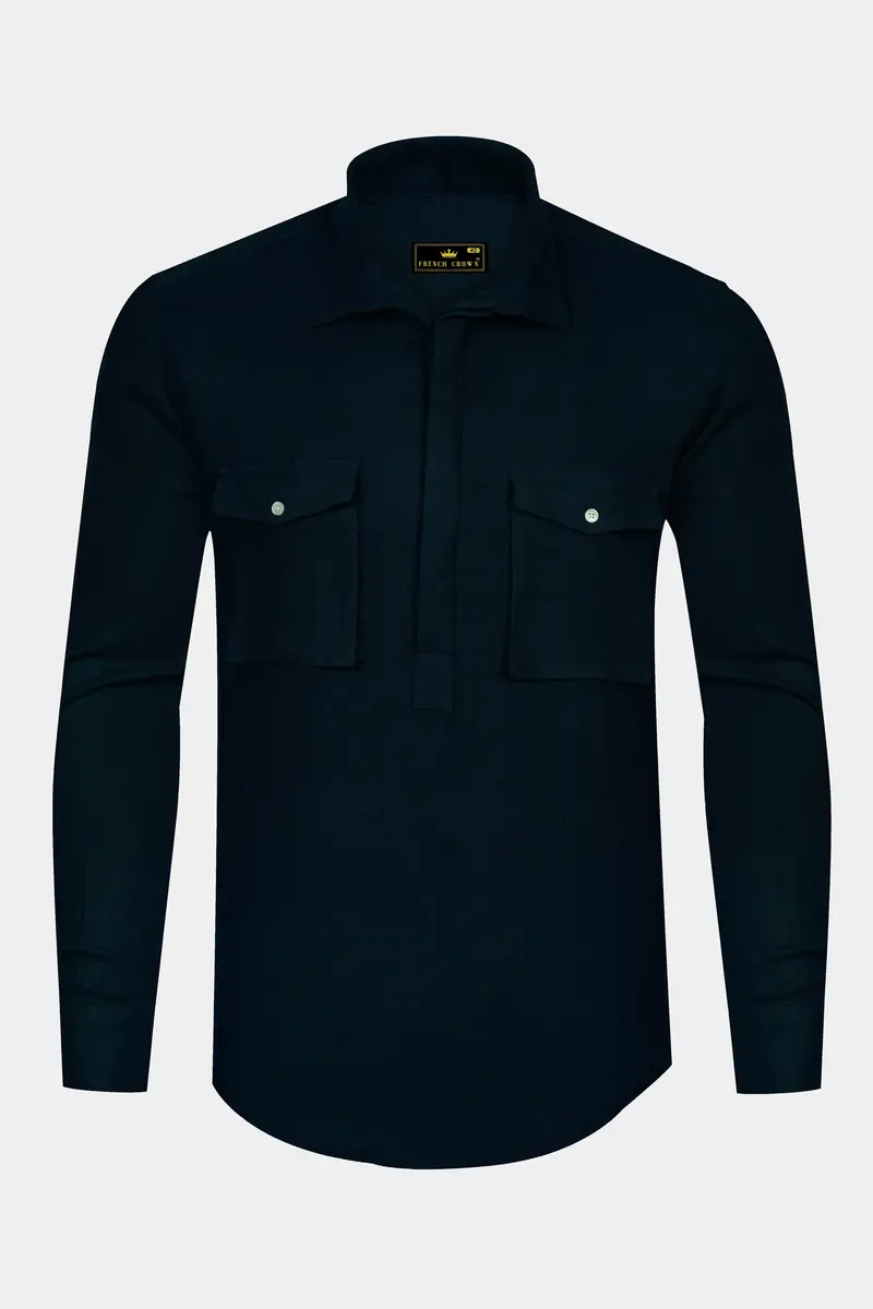 Mirage Blue Flannel Designer Shirt 2