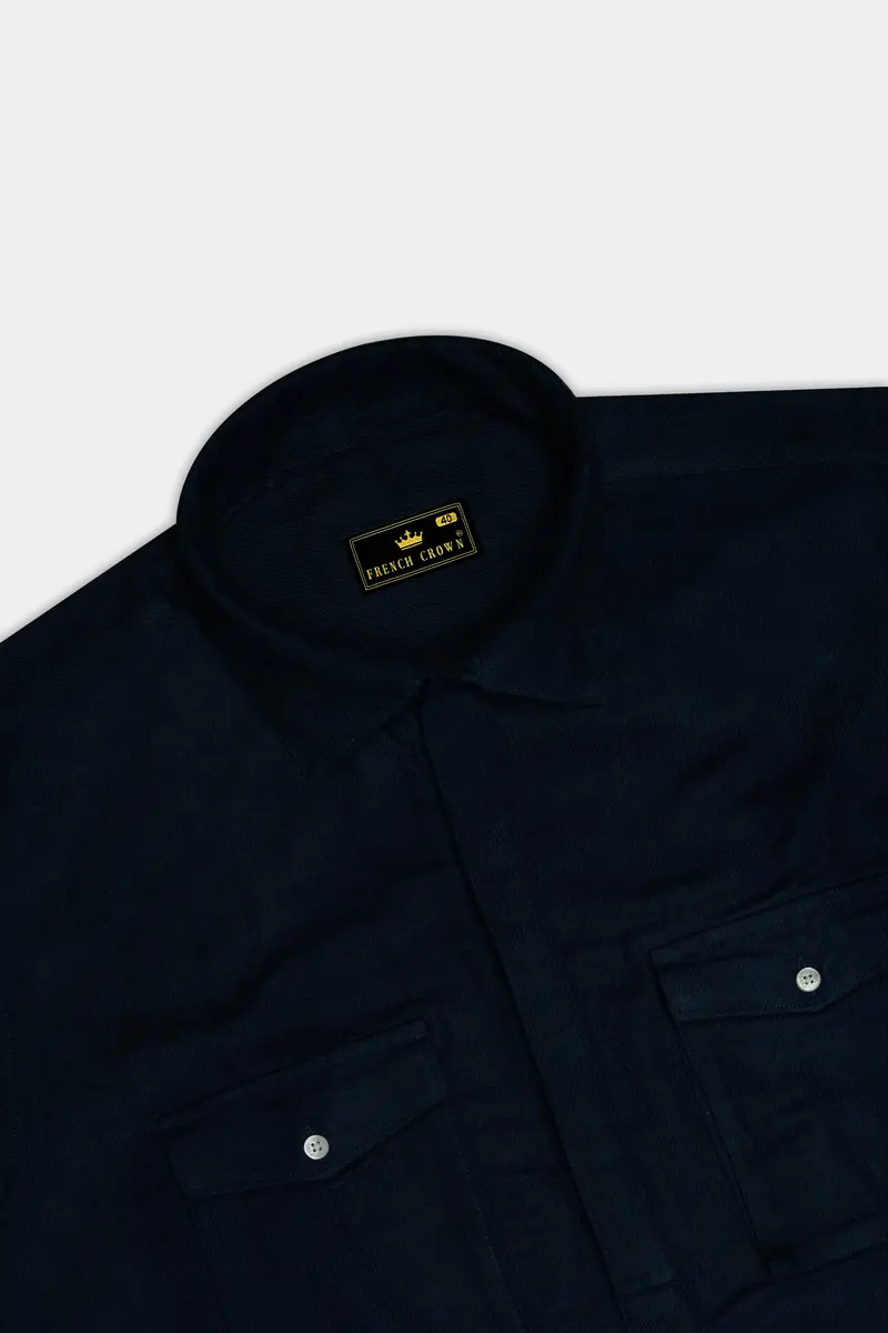 Mirage Blue Flannel Designer Shirt 6