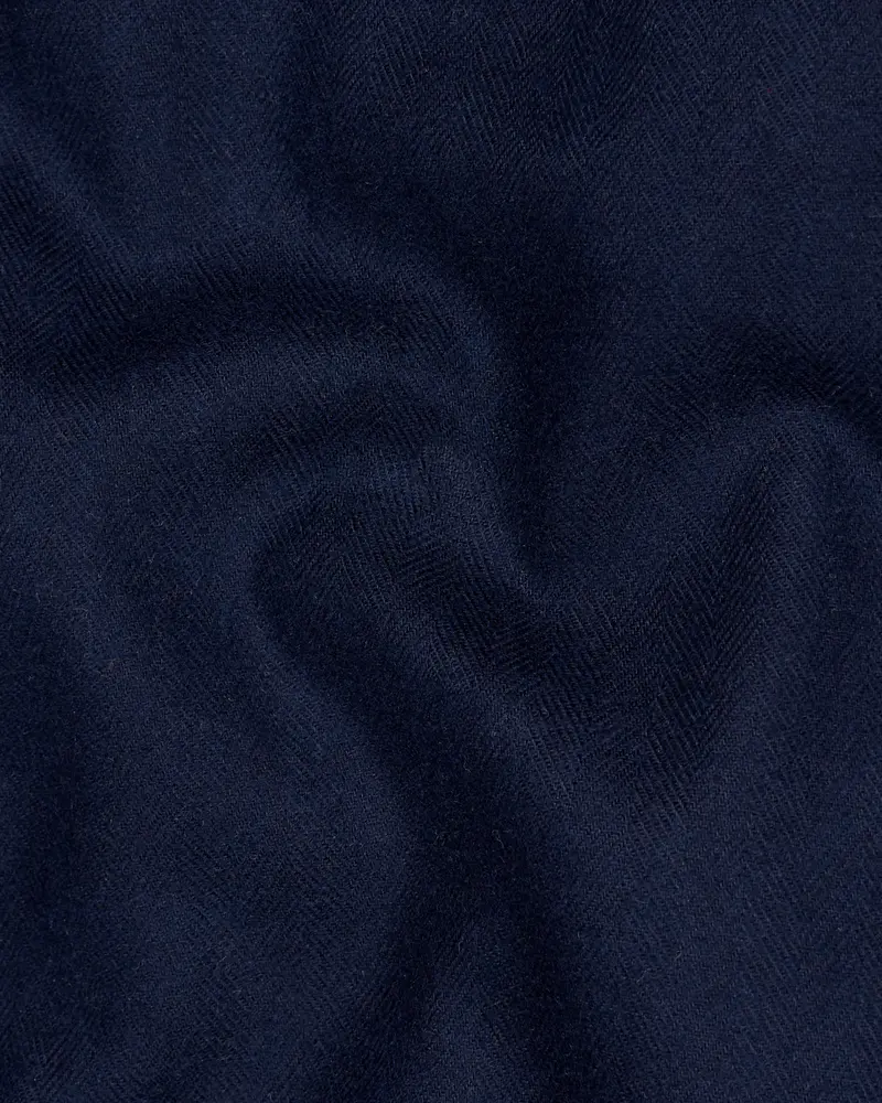 Mirage Blue Flannel Hoodie Shirt With Zipper Closure 3