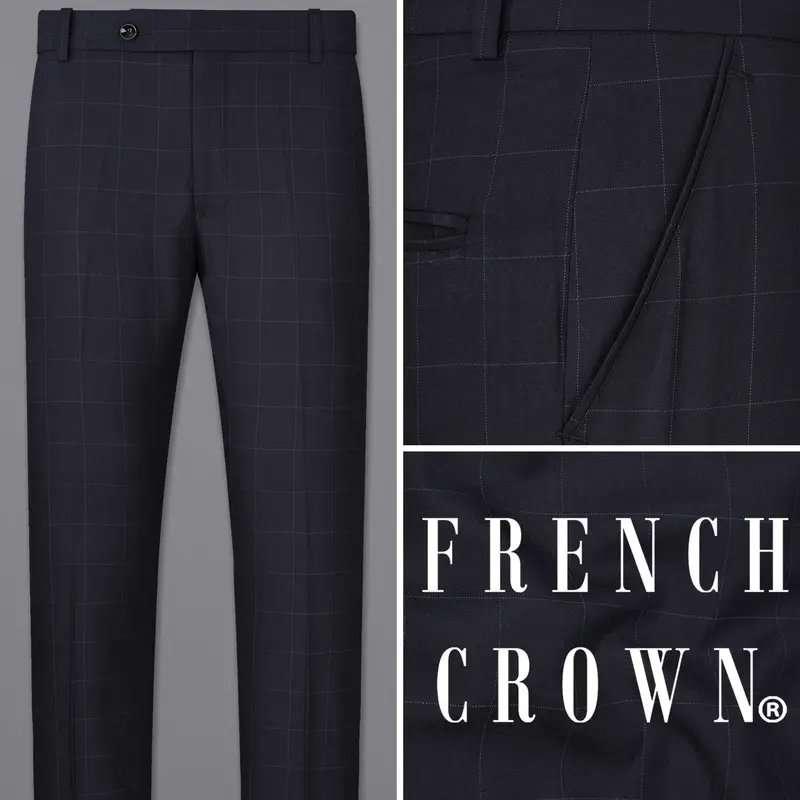Mirage Blue Plaid Pant 1