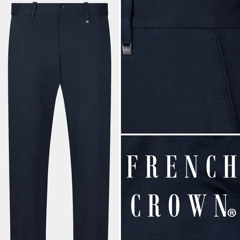 Mirage Blue Premium Cotton Chinos Pant 1