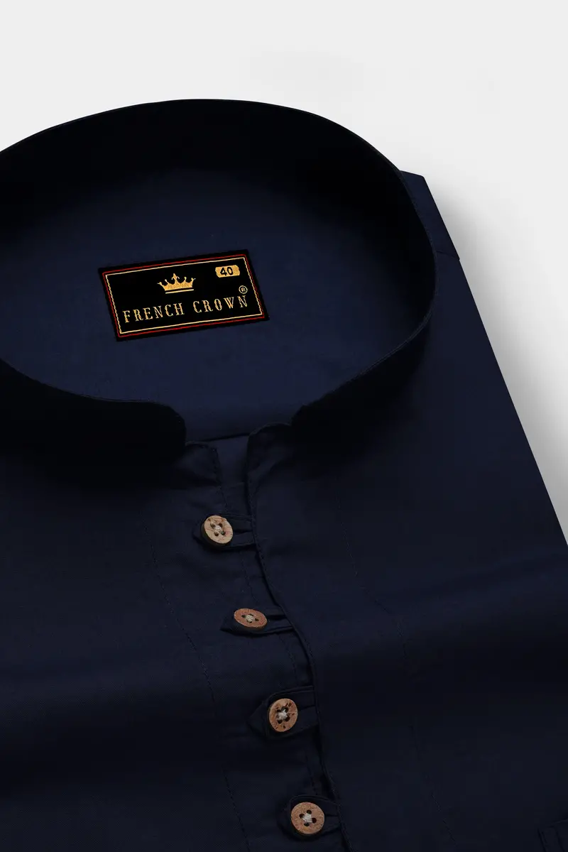 Mirage Blue Premium Cotton Kurta Shirt 2