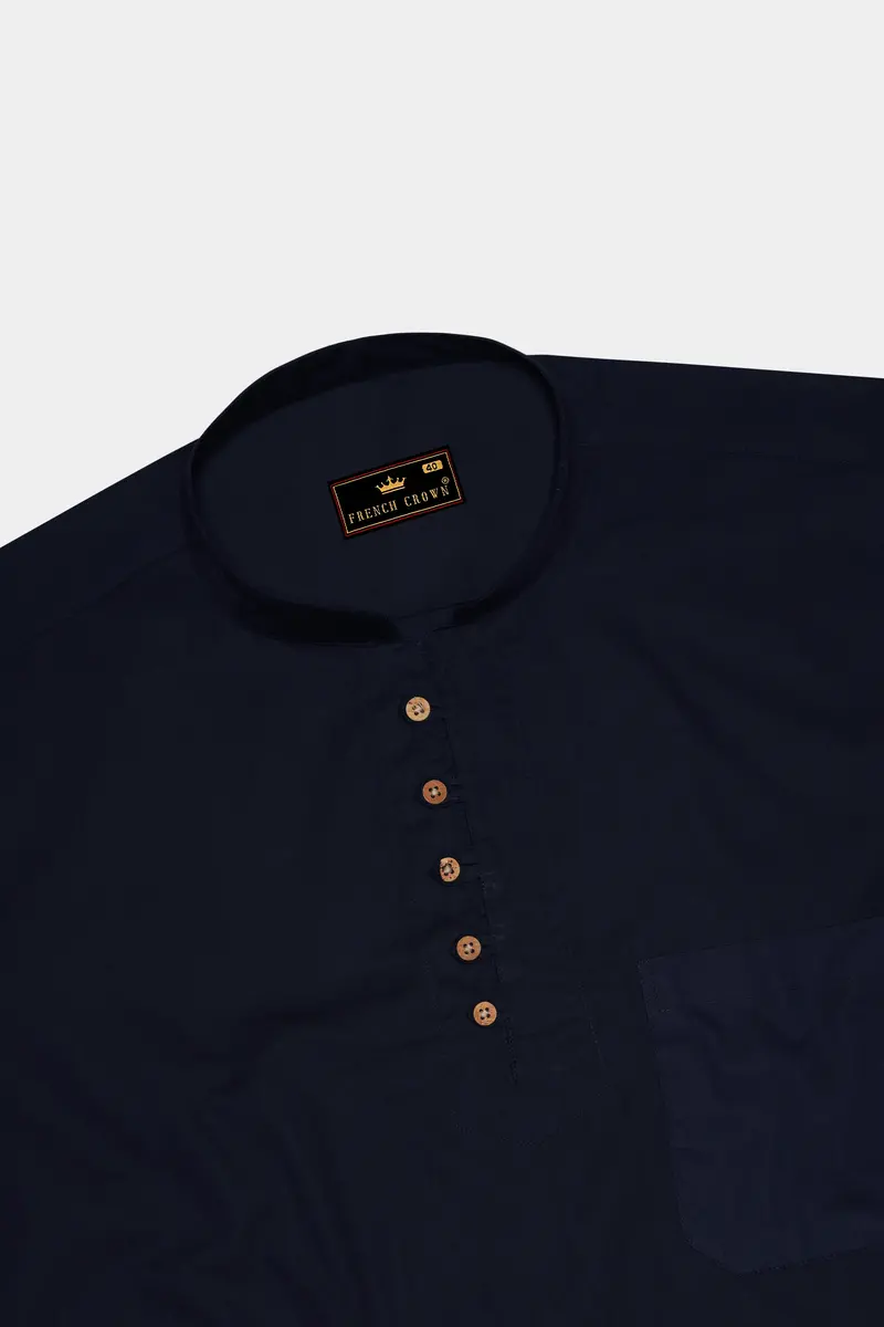 Mirage Blue Premium Cotton Kurta Shirt 5