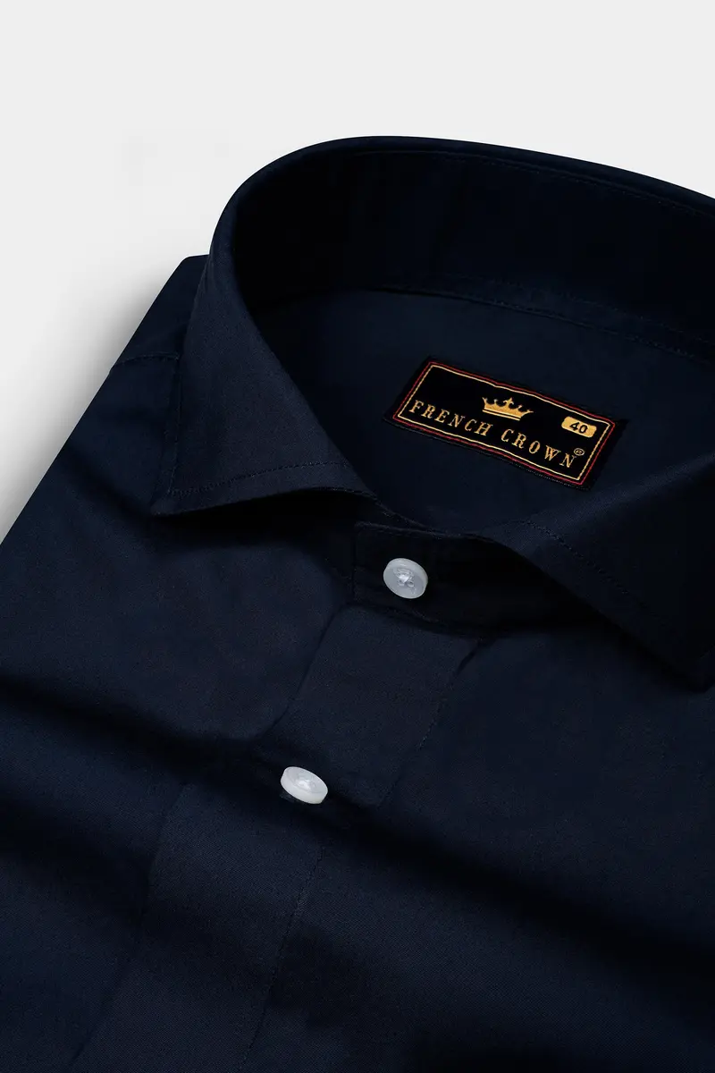 Mirage Blue Premium Cotton Shirt 1