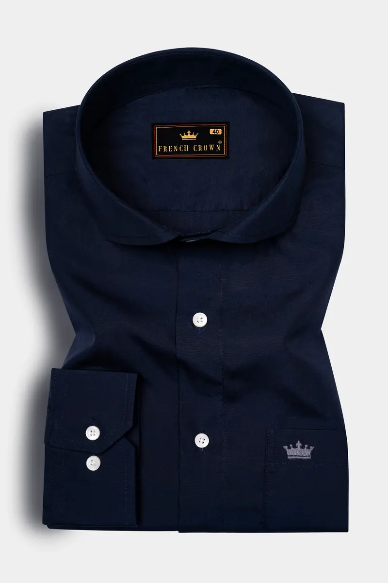 Mirage Blue Premium Cotton Shirt 3