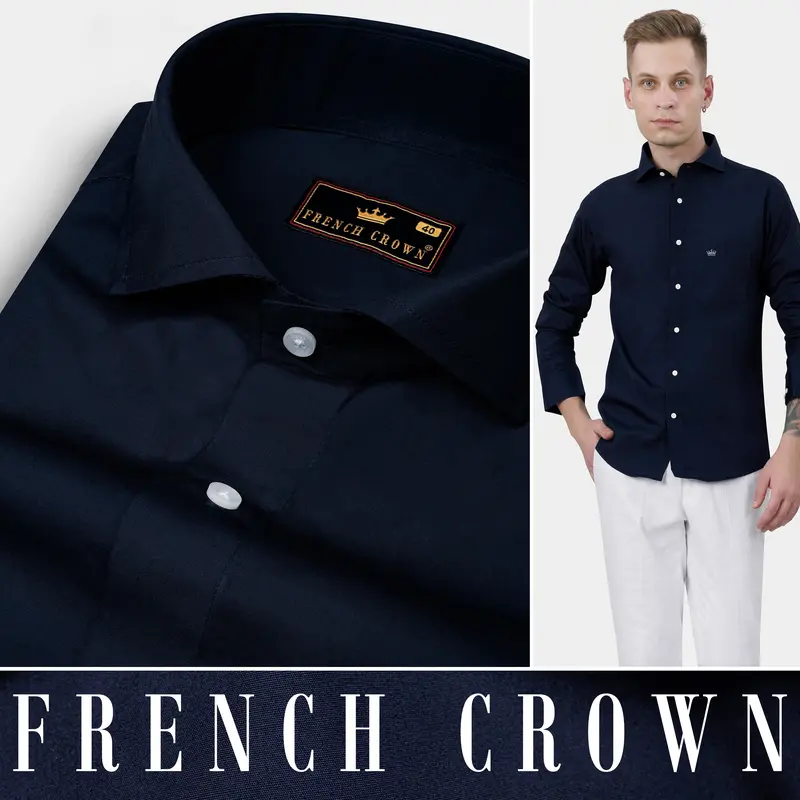Mirage Blue Premium Cotton Shirt 7