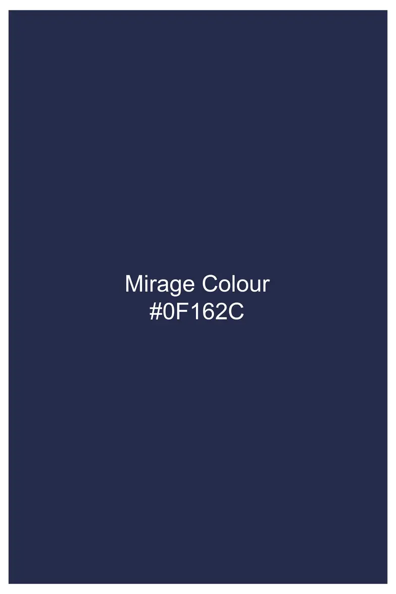 Mirage Blue Printed Chambray Premium Cotton Denim Shirt 15