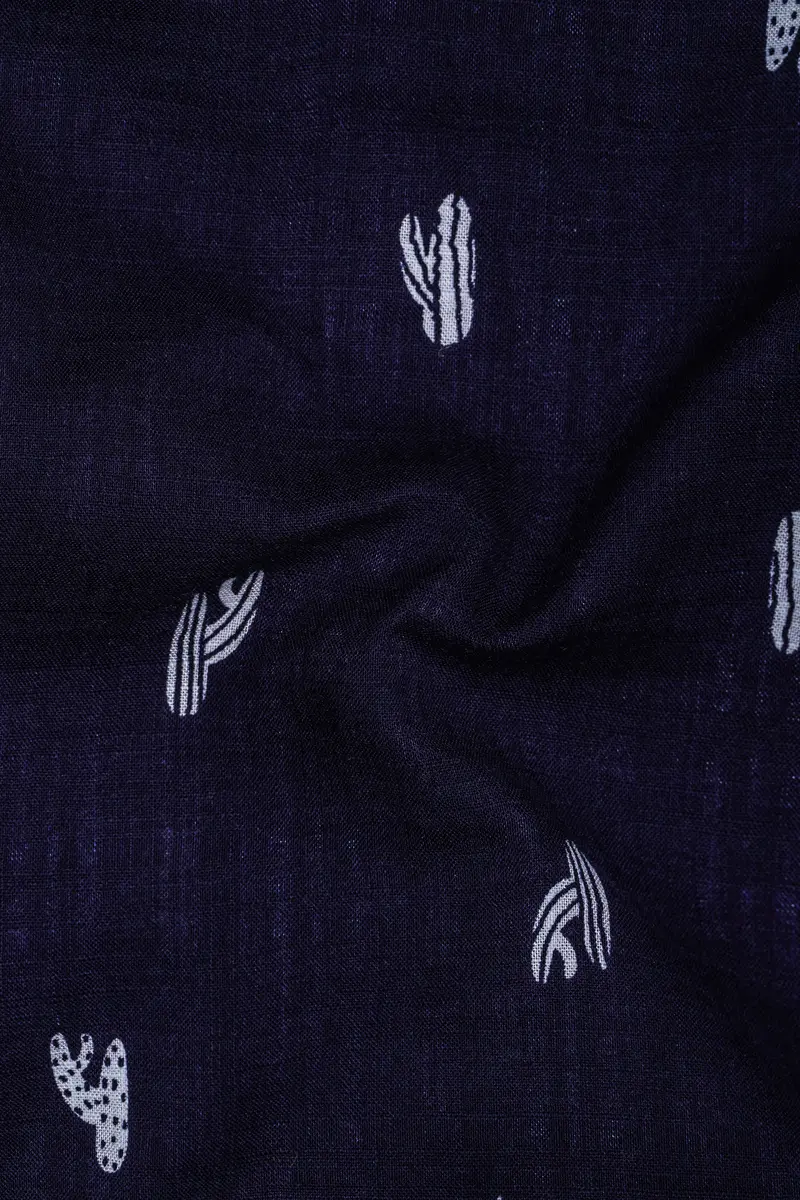 Mirage Blue Printed Lightweight Premium Cotton Oversized Shirt 3