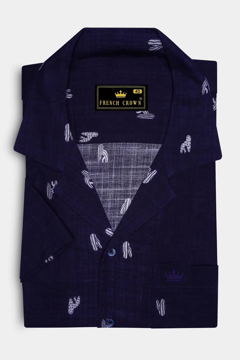 Mirage Blue Printed Lightweight Premium Cotton Oversized Shirt 5