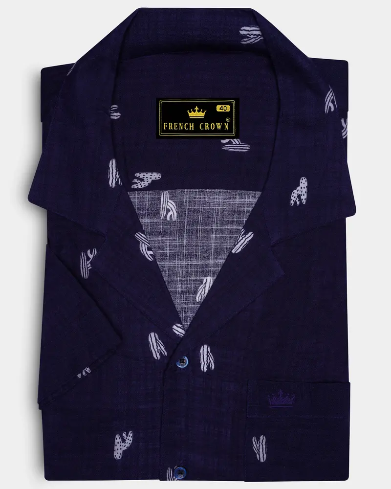 Mirage Blue Printed Lightweight Premium Cotton Oversized Shirt 8
