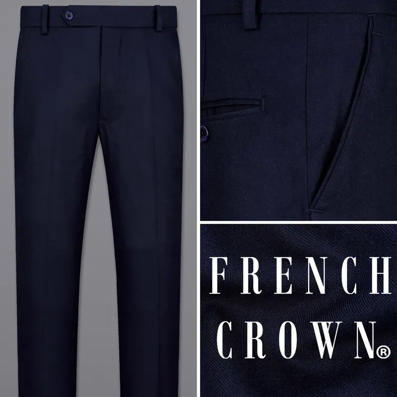 Mirage Blue Pure Wool Pant 1