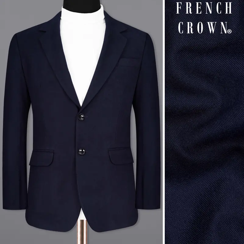 Mirage Blue Pure Wool Single Breasted Blazer 1