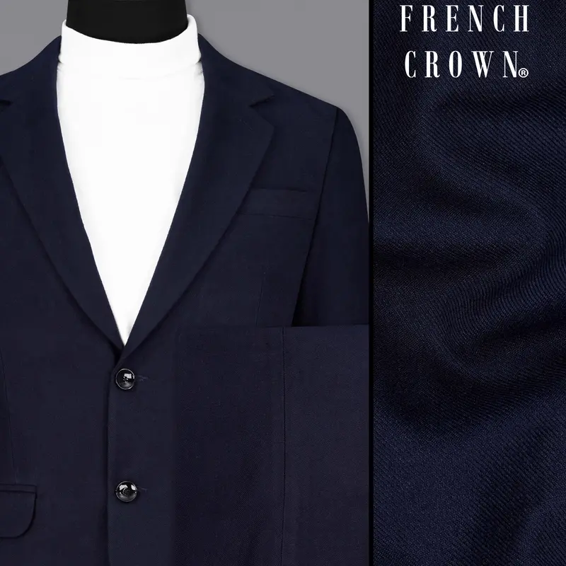 Mirage Blue Pure Wool Single Breasted Suit 1