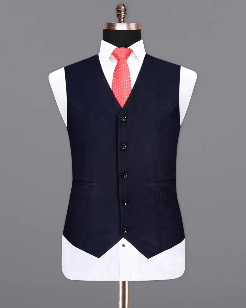 Mirage Blue Pure Wool Waistcoat 2