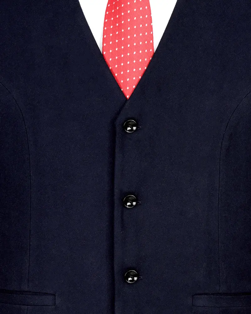 Mirage Blue Pure Wool Waistcoat 5