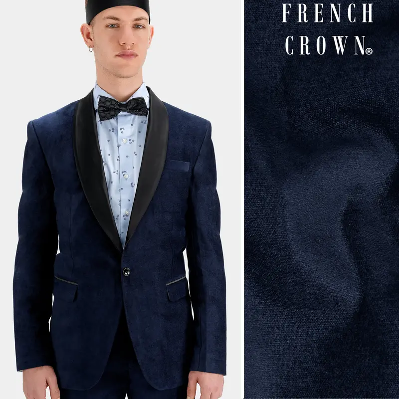 Mirage Blue Single Breasted Tuxedo Blazer 1