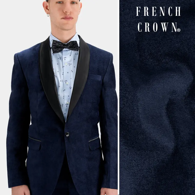 Mirage Blue Single Breasted Tuxedo Suit 1
