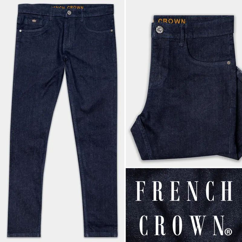 Mirage Blue Slim Fit Mid-Rise Clean Look Stretchable Denim 1