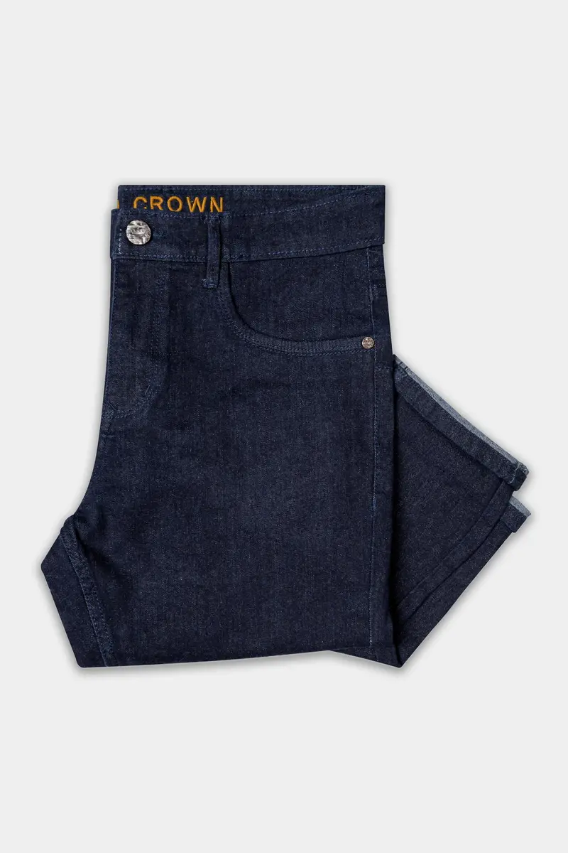 Mirage Blue Slim Fit Mid-Rise Clean Look Stretchable Denim 5
