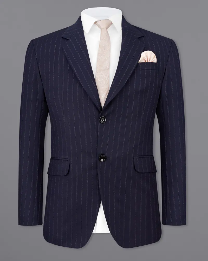 Mirage Blue Striped Blazer 2