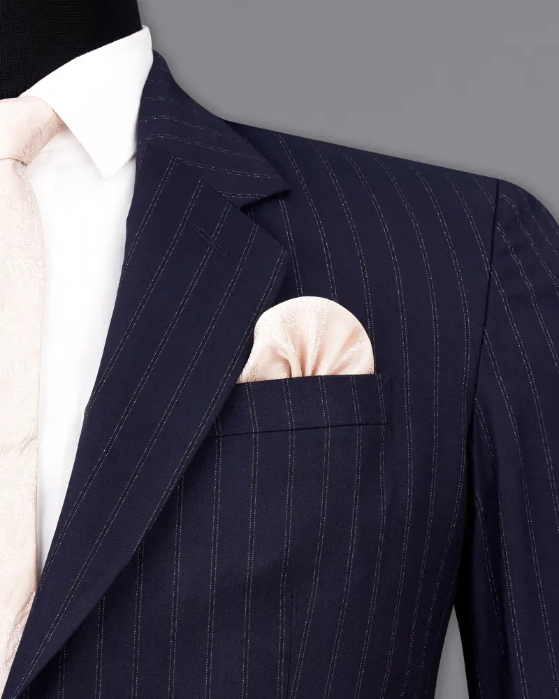 Mirage Blue Striped Blazer 6