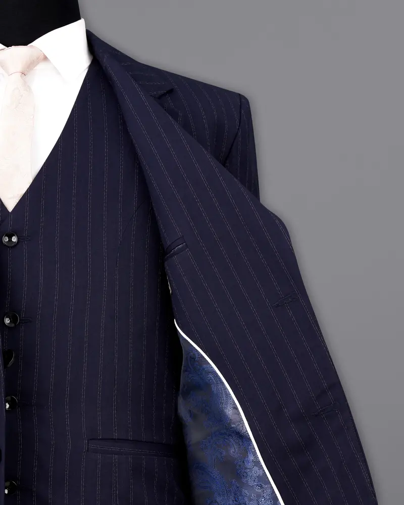 Mirage Blue Striped Blazer 7