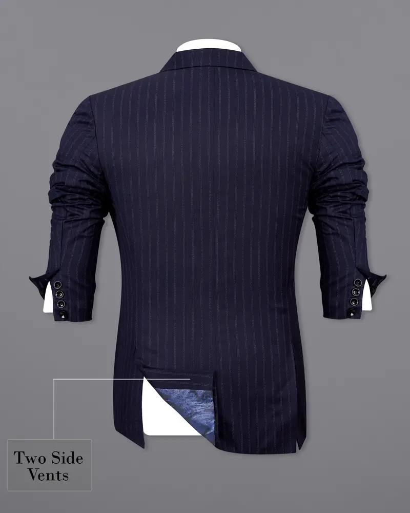 Mirage Blue Striped Blazer 8