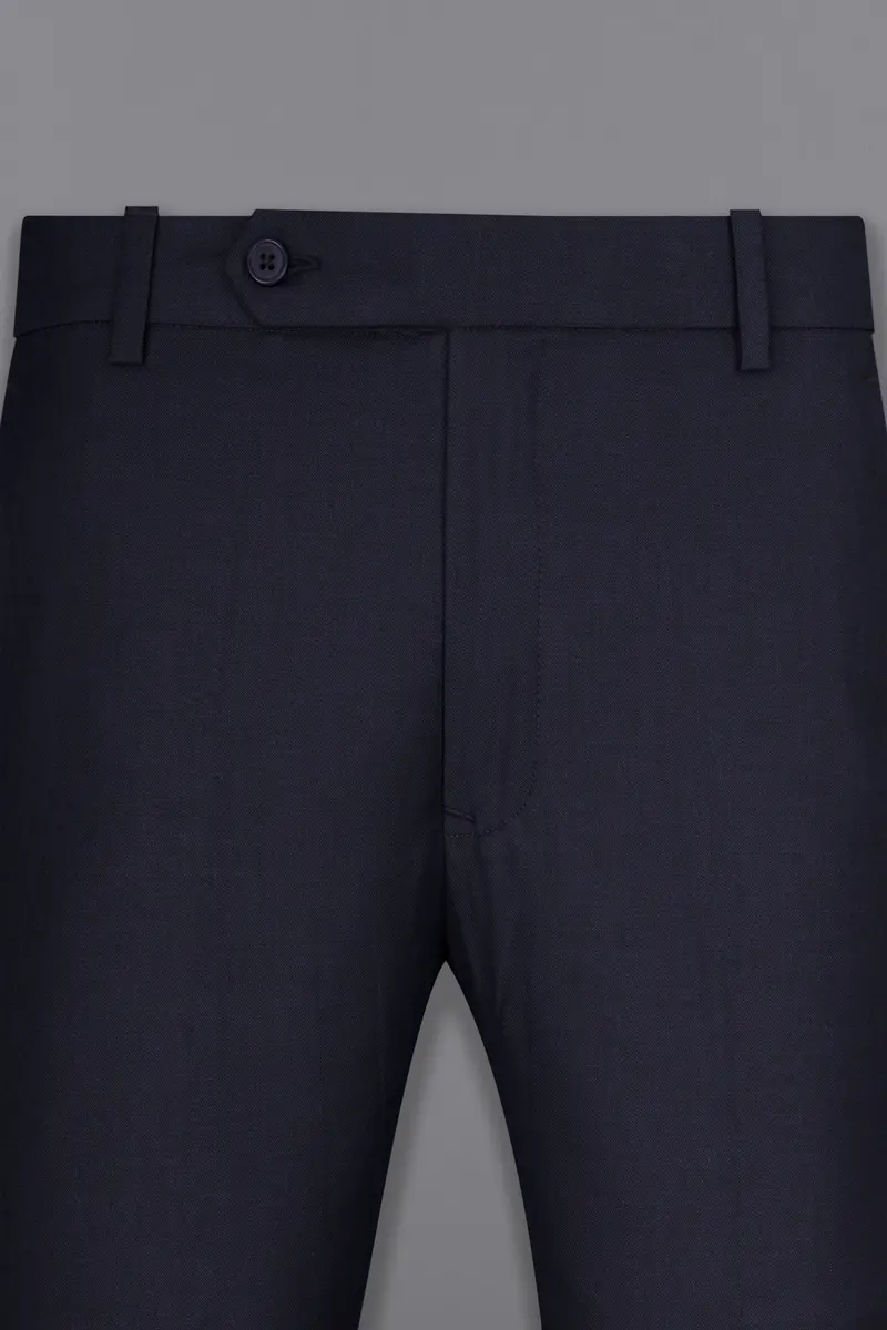 Mirage Blue Subtle Sheen Stretchable Waistband Traveler Pants 2