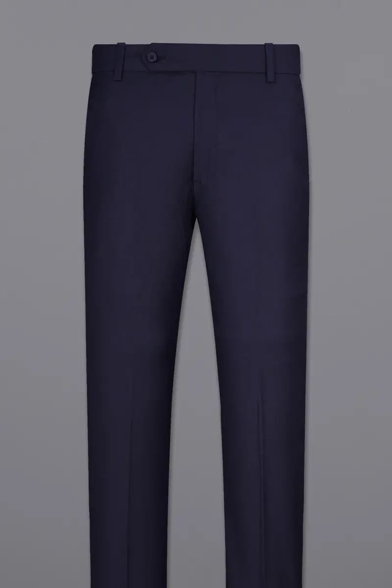 Mirage Blue Subtle Sheen Stretchable Waistband Traveler Pants 4