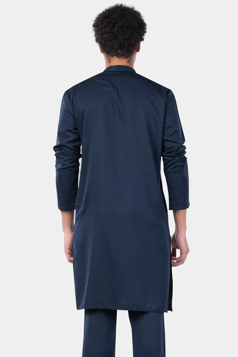 Mirage Blue Subtle Sheen Viscose Kurta 6