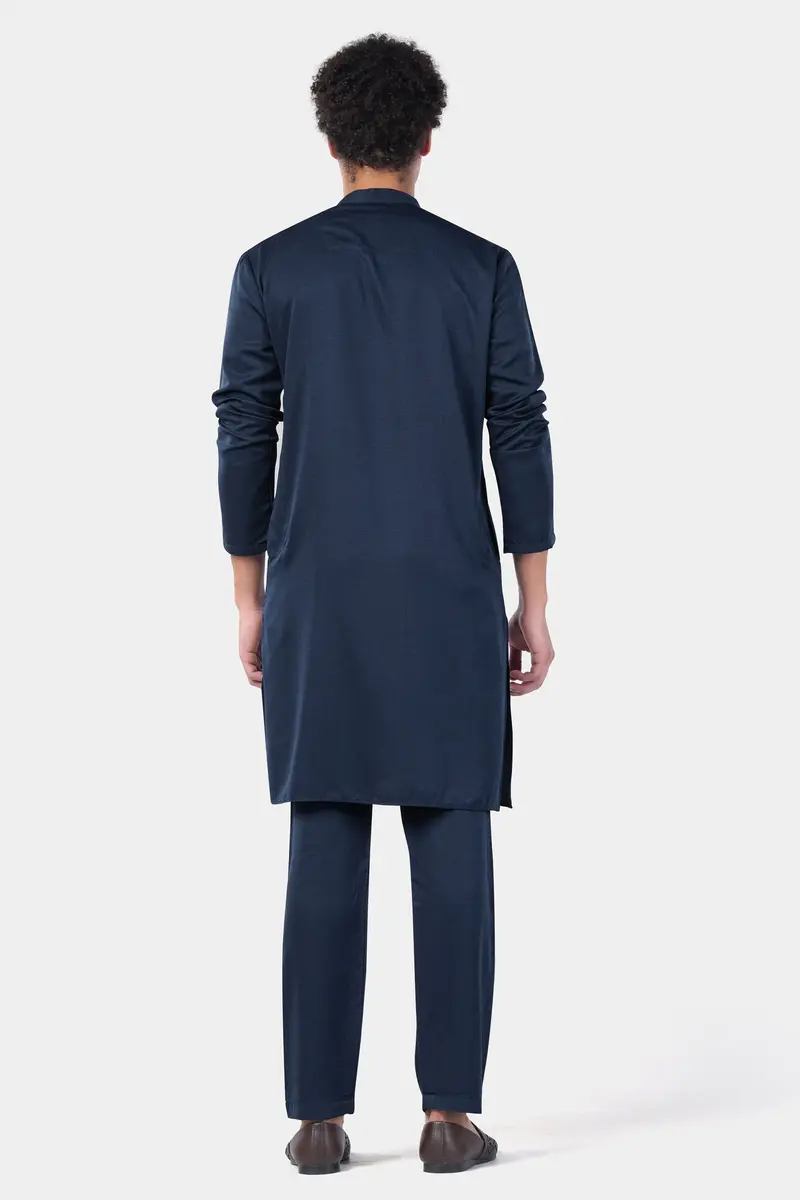 Mirage Blue Subtle Sheen Viscose Kurta 8