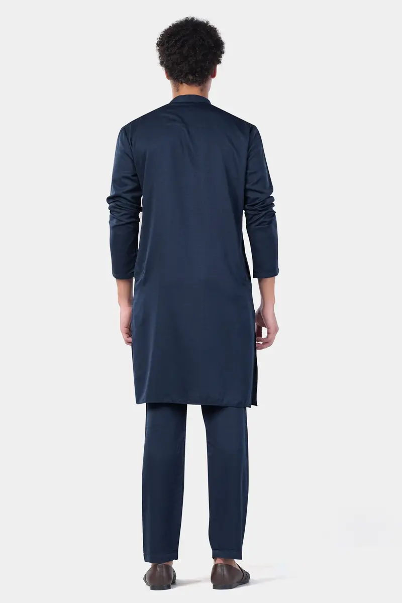 Mirage Blue Subtle Sheen Viscose Kurta Set 7