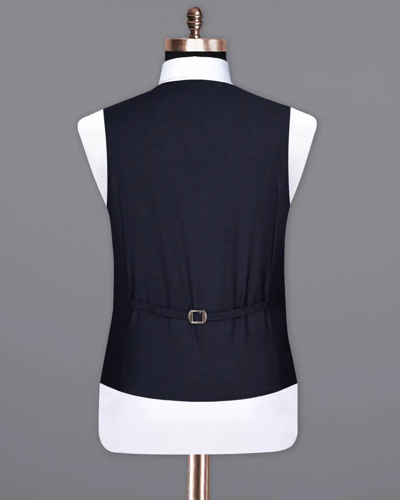 Mirage Blue Super Fine Subtle Plaid Woolrich Waistcoat 6