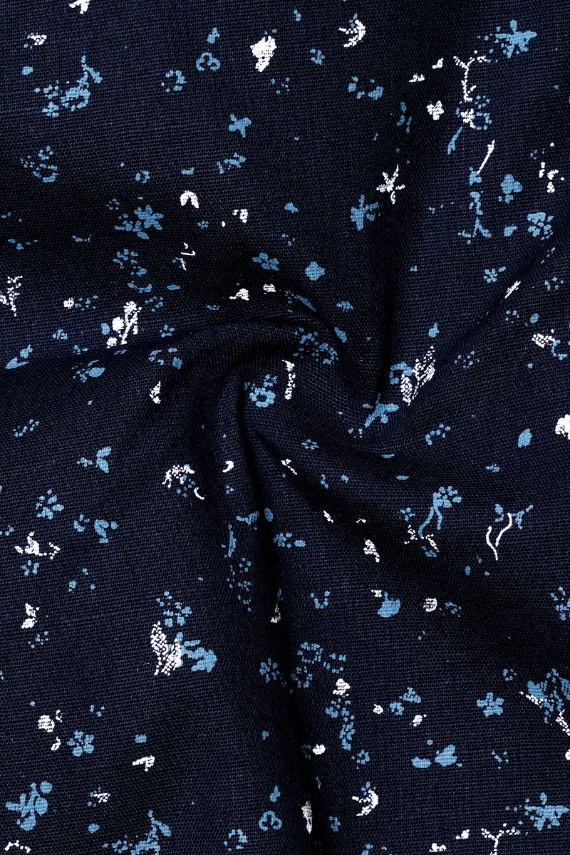 Mirage Blue Textured Luxurious Linen Kurta Shirt 3
