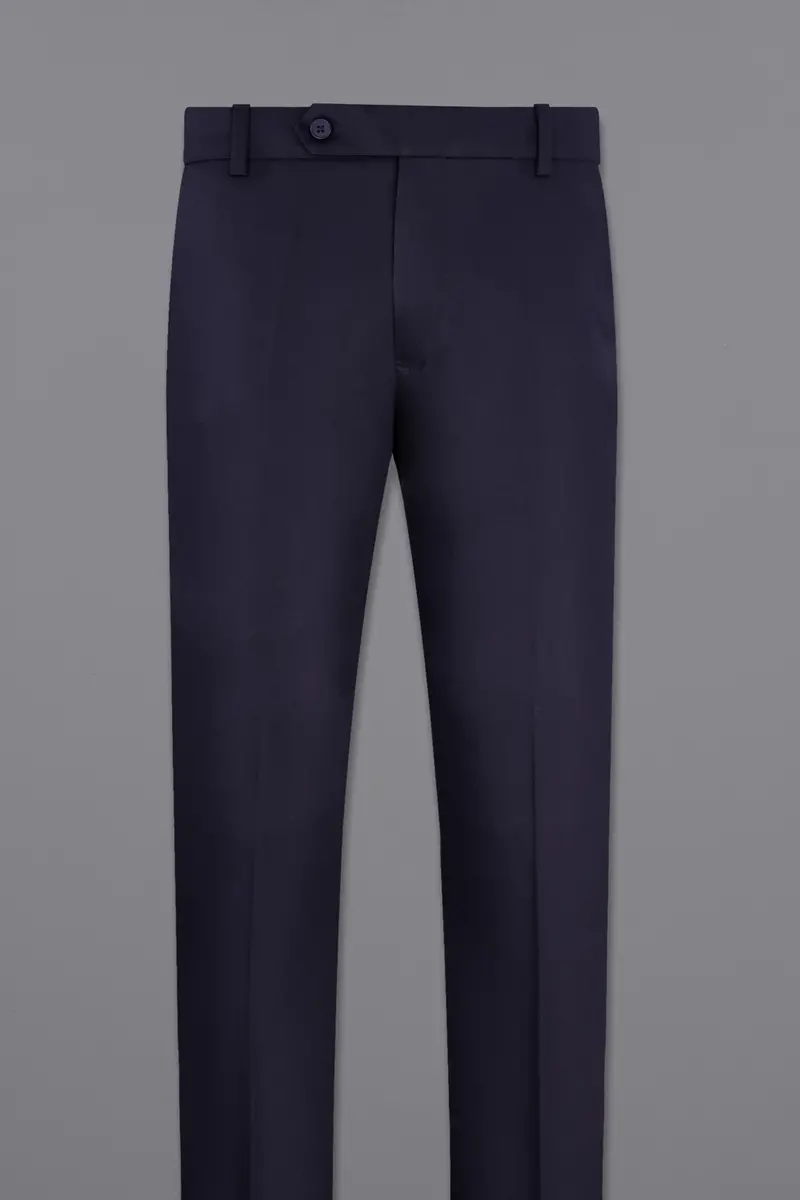 Mirage Blue Textured Pant 4