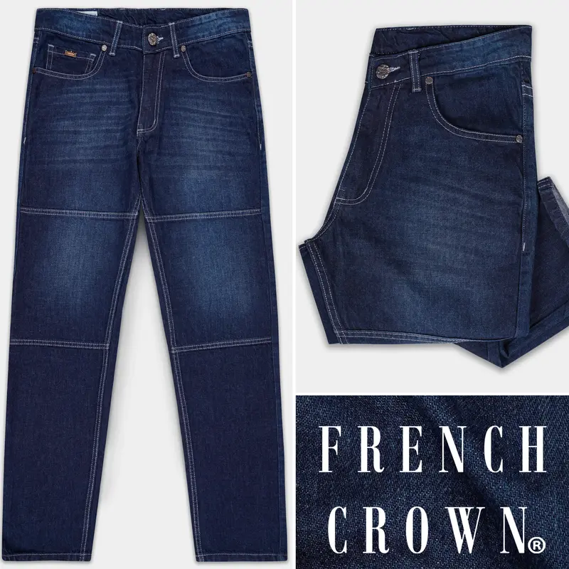 Mirage Blue Whiskering Wash Denim 1