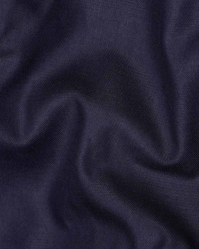 Mirage Blue With White Lapels Single Breasted Blazer 3