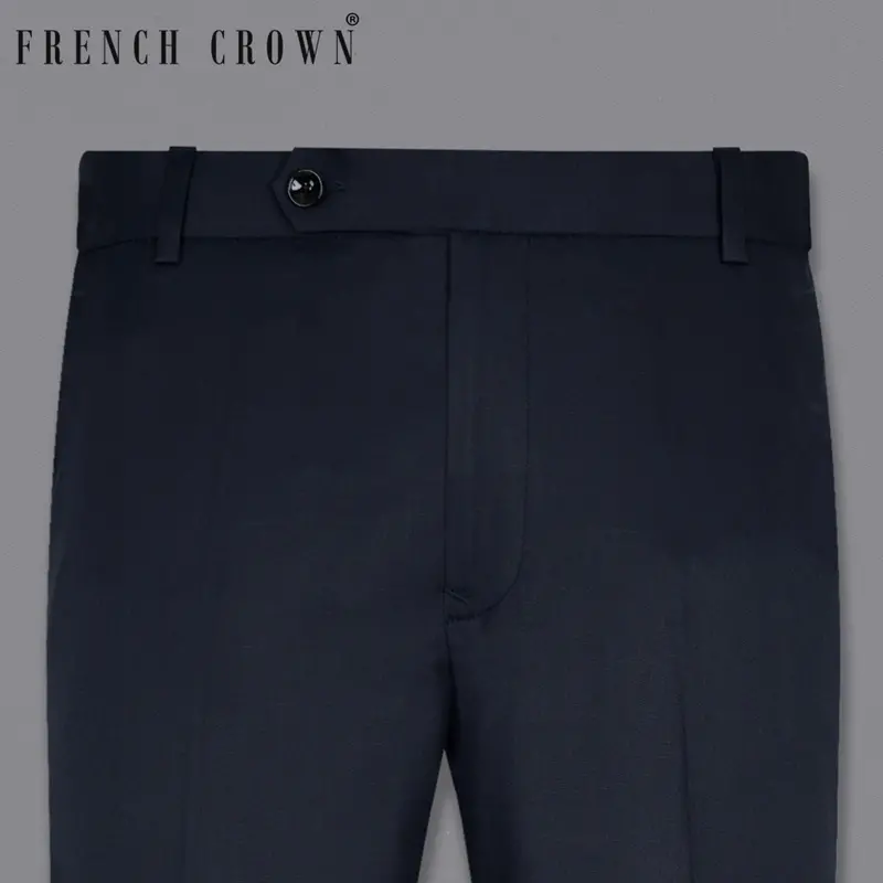 Mirage Blue Wool Rich Pant 1