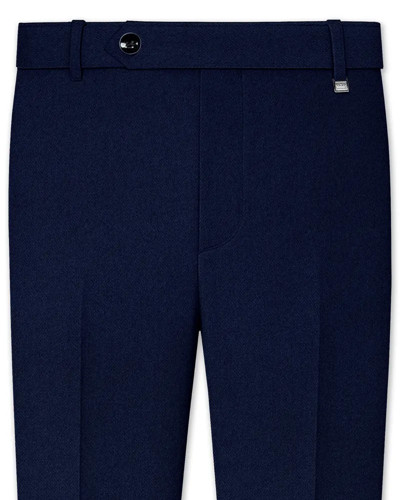 Mirage Blue Wool Rich  Pant 1