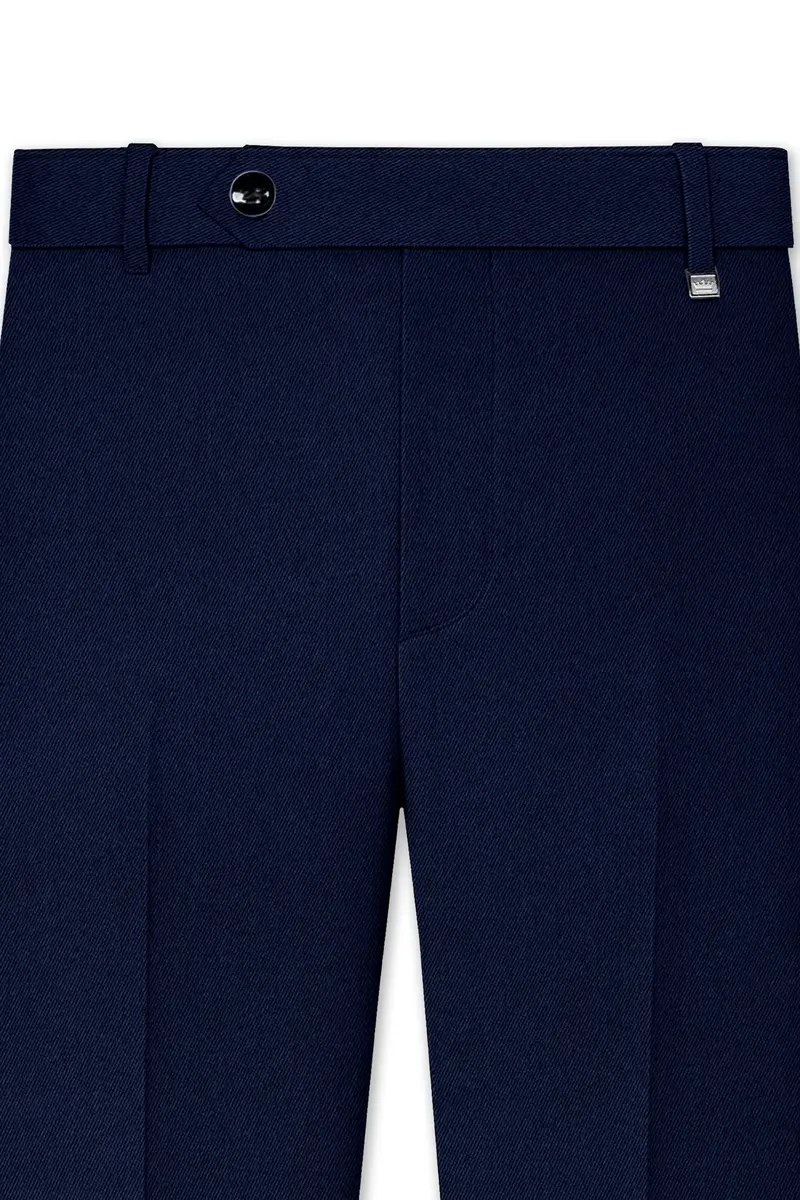 Mirage Blue Wool Rich Pant 4