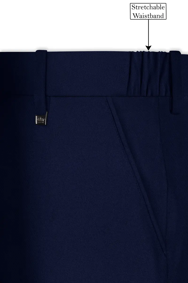 Mirage Blue Wool Rich Pant 6